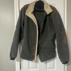 Kuhl Gray and Brown Sherpa-Lined Jacket